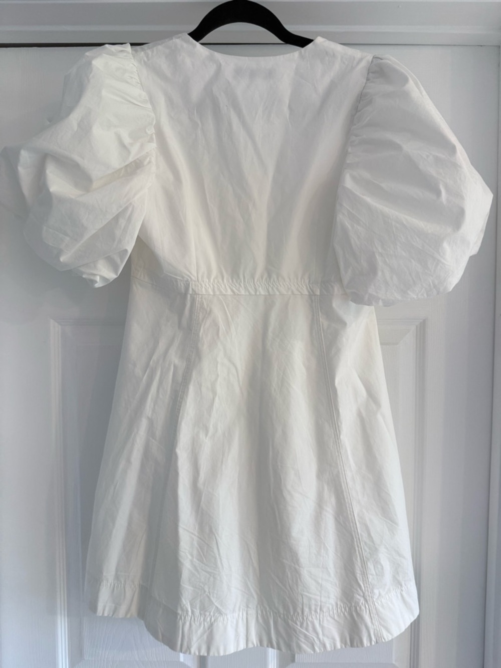 Endless Rose White Puff Sleeve Button Front Mini Dress XS Cottagecore - Picture 3 of 7